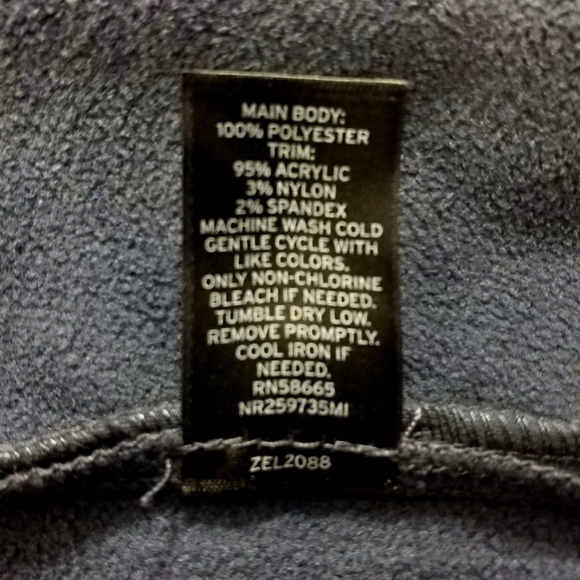 Zella Blue Tonal Plaid Long Sleeve Water Repellant Soft Shell Jacket Womens M - Picture 13 of 14